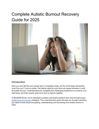 Complete Autistic Burnout Recovery Guide for 2025