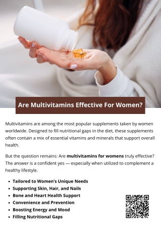 Are Multivitamins Effective For Women?