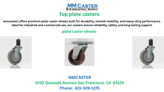 Top plate casters
