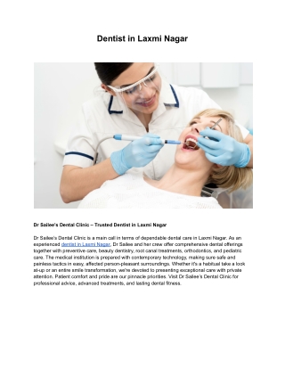 Dentist in Laxmi Nagar