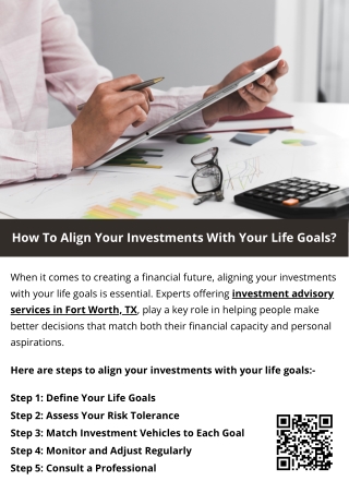 How To Align Your Investments With Your Life Goals?