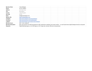 business name phone address city country zip code