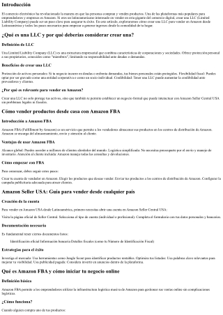 Crear una LLC para vender en Amazon desde Latinoamérica: Pasos esenciales