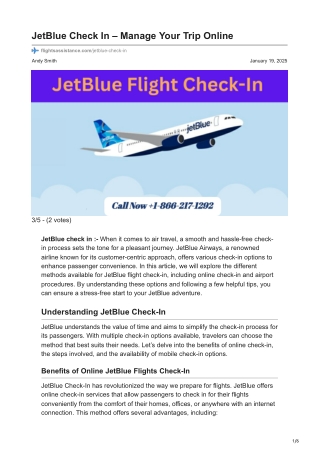 jetblue check in manage your trip online