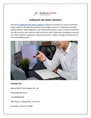Expert Outbound Call Center Solutions Tailored for Your Business Needs