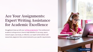 Writing Assignments – Expert Help for High-Quality Academic Success