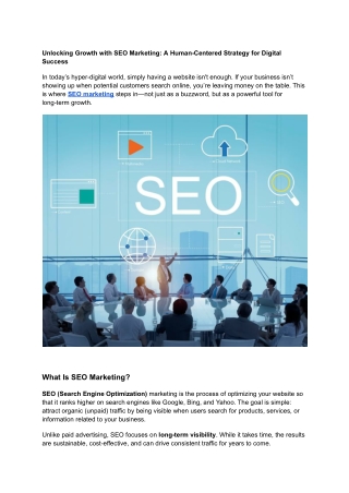 Unlocking Growth with SEO Marketing_ A Human-Centered Strategy for Digital Success