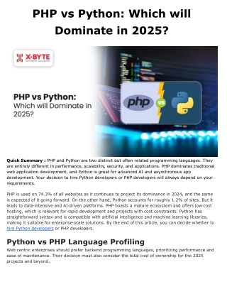 php vs python which will dominate in 2025