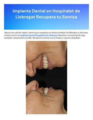 Implante dental Hospitalet de Llobregat