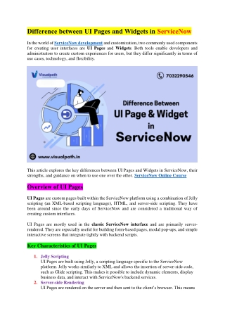 ServiceNow Training - ServiceNow Course in India