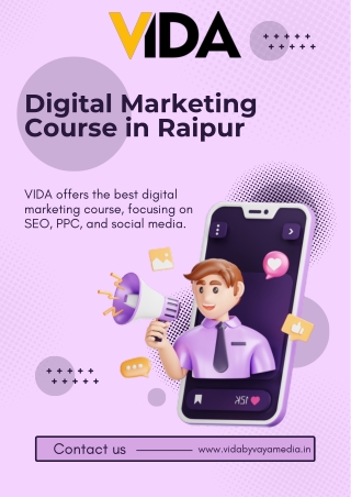 VIDA - The Best Digital Marketing Institute in Raipur for Aspiring Marketers