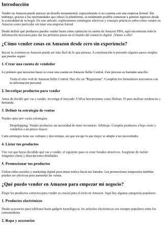 Cómo vender en Amazon como particular sin tener una empresa formal