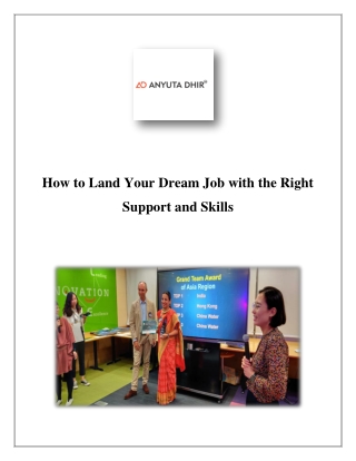 how to land your dream job with the right