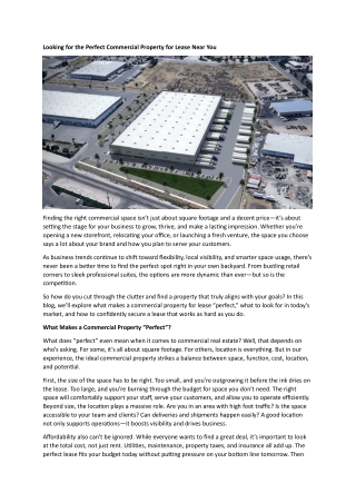 Commercial Property for Lease Near You