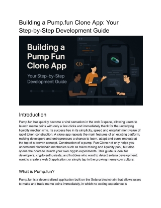 building a pump fun clone app your step by step