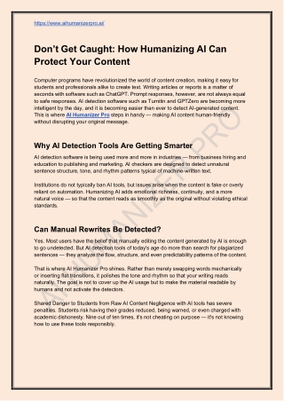 Don’t Get Caught_ How Humanizing AI Can Protect Your Content