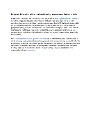Empower Education with a Leading Learning Management System in India