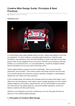 creative web design guide principles best