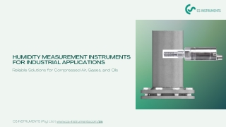 Humidity Measurement Instruments for Industrial Applications