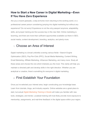 How to Start a New Career in Digital Marketing—Even If You Have Zero Experience