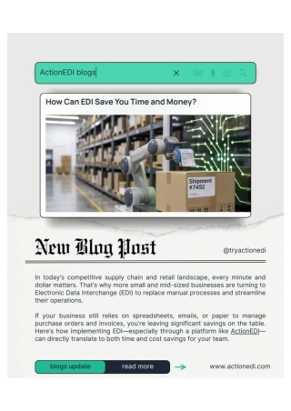 Time is money—and EDI saves you ...both.