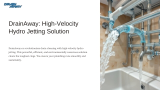 drainaway high velocity hydro jetting solution
