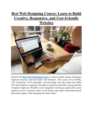 Best Web Designing Course