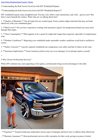 auto glass replacement fuquay varina
