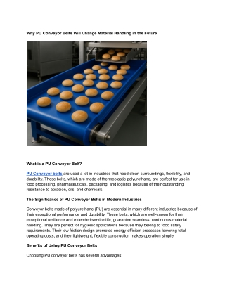 why pu conveyor belts will change material