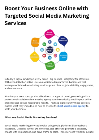 Boost Your Business Online with Targeted Social Media Marketing Services