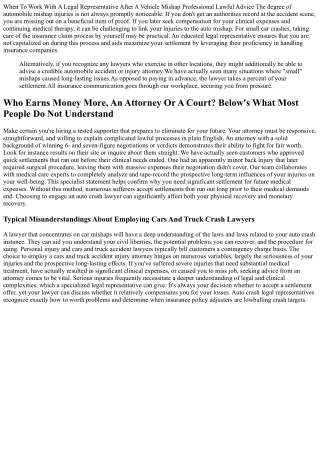Is It Worth Employing An Attorney For A Vehicle Crash?