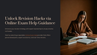 Unlock revision hacks via Online Exam Help guidance