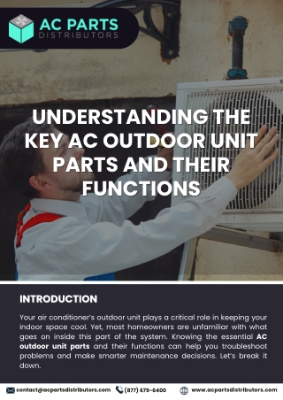 Understanding the Key AC Outdoor Unit Parts and Their Functions