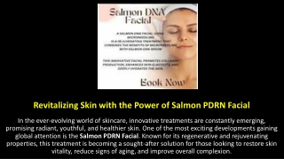 revitalizing skin with the power of salmon pdrn facial