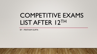 competitive exams list after 12 th