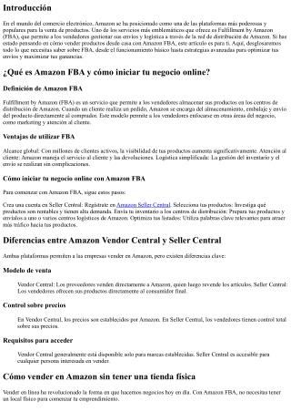 FBA: Entiende la logística de Amazon y optimiza tus envíos