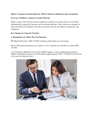 Dubai Corporate Taxation Reforms - What It Means for Businesses and Accountants (1)