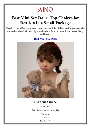 Best Mini Sex Dolls: Top Choices for Realism in a Small Package