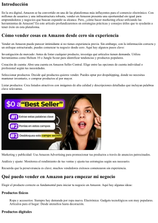 Cómo hacer marketing eficaz utilizando las herramientas de amazon