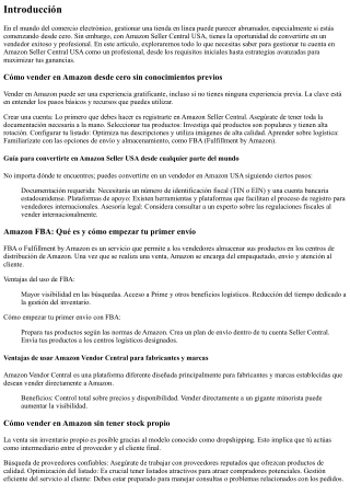 Gestiona tu cuenta en Amazon Seller Central USA como un profesional