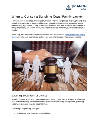 When to Consult a Sunshine Coast Family Lawyer - Google Docs