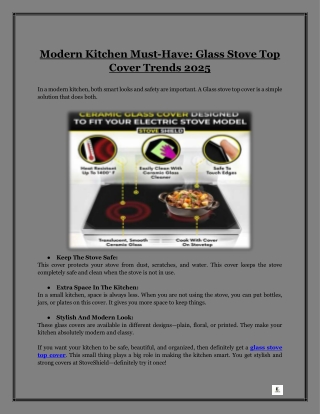 Modern Kitchen Must-Have- Glass Stove Top Cover Trends 2025