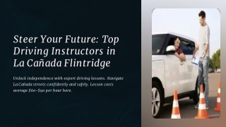 Best Driving Instructors La Cañada Flintridge