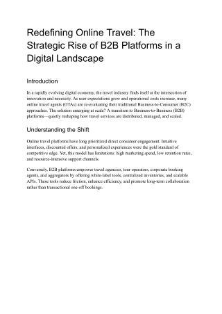redefining online travel the strategic rise