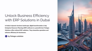 Unlock Business Efficiency with ERP Solutions in Dubai