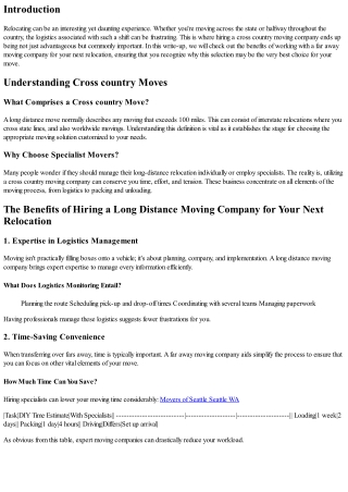 The Advantages of Employing a Cross Country Moving Company for Your Next Relocat