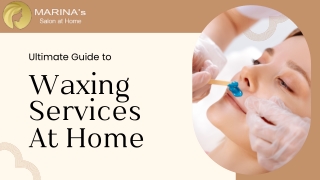 Beauty Service at Home Comfort, Convenience & Confidence