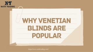 Why Venetian Blinds Are Popular