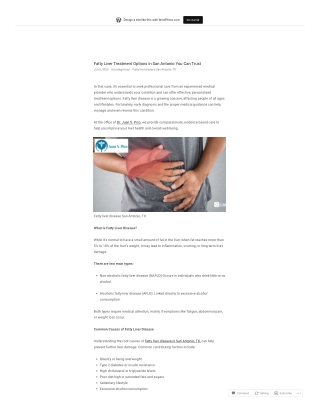 Fatty Liver Treatment Options in San Antonio You Can Trust