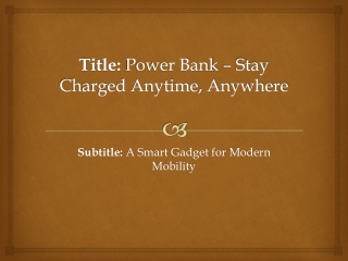 Power Bank